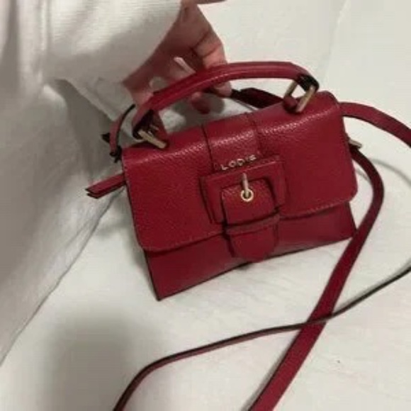 NWT! Women's Mini Lodis "Addison" Red Designer Leather Purse - Picture 2 of 14